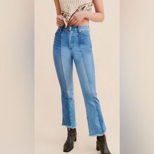 Wrangler Free People Women’s Wrock 672 High Rise Kick Flare Denim Jeans NWT 27